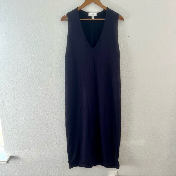 COS Navy Blue Sleeveless Dress Size XS - Picture 2 of 12